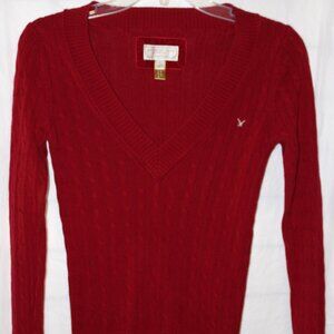 American Eagle Outfitters 100% Cotton V-Neck Women's Sweater